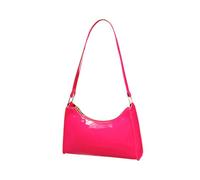 Funda cosmética transparente para mano y mujer, bolso cuadrado, bolso de mano, bolso bandolera para mujer, rosa fuerte, Talla única