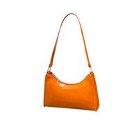 Funda cosmética transparente para mano y mujer, bolso cuadrado, bolso de mano, bolso bandolera para mujer, naranja, Talla única