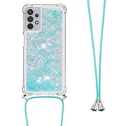 Funda cruzada para iPhone 16 Pro Max con purpurina 3D, arena movediza que fluye líquido, brillante, lindo y transparente TPU cordón de gel de silicona a prueba de golpes, funda protectora para niñas y