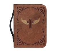 Funda cruzada para la Biblia, bolsa básica de la Biblia con asas, regalo de Navidad para mujeres y hombres, Cruzar a, 10.2 X 7 in, Mochilas Tote