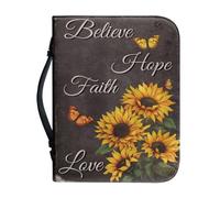 Funda cruzada para la Biblia, bolsa básica de la Biblia con asas, regalo de Navidad para mujeres y hombres, Girasol a, 9.2 X 6.3 in, Mochilas Tote