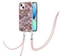 Funda cruzada para Moto Edge 50 Fusion, diseño de cordón de mármol, funda brillante para Moto Edge 50 Fusion, a prueba de golpes, delgada, suave, de silicona TPU, para Moto Edge 50 Fusion, escala rosa