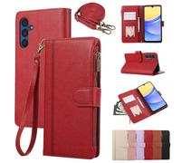 Funda cruzada para OPPO A58 5G/A78, cierre de cordón de piel sintética de alta calidad, funda magnética para OPPO A58 5G/A78 con ranuras para tarjetas, color rojo
