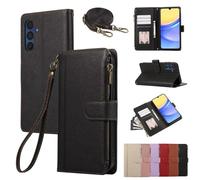 Funda cruzada para OPPO A58 5G/A78, cierre de cordón de piel sintética de alta calidad, funda magnética para OPPO A58 5G/A78 con ranuras para tarjetas, color negro