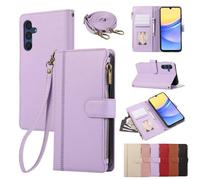 Funda cruzada para OPPO A58 5G/A78, cierre de cordón de piel sintética de alta calidad, funda magnética para OPPO A58 5G/A78 con ranuras para tarjetas, color morado
