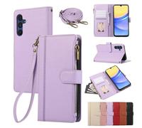 Funda cruzada para OPPO Reno 7 Pro 5G, cierre de cordón, piel sintética de alta calidad, tapa magnética, para OPPO Reno 7 Pro 5G con ranuras para tarjetas, color morado