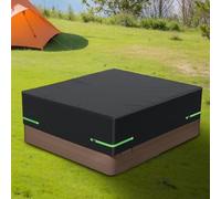 Funda cuadrada 210D para bañera, protector resistente para jacuzzis al aire libre con innovador cordón para un ajuste seguro (72 x 72 x 20 pulgadas)