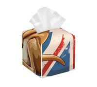 Funda Cuadrada para Caja de pañuelos con diseño de Canguro, Bandera británica de Australia, Soporte para Caja de pañuelos en Forma de Cubo, Caja de pañuelos de Mesa