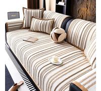 Funda Cubre Sofa,Protector Sofas Funda De Sofá Antideslizante-Chenilla Suave Funda Sofá 1 2 3 4 Plazas Protector Cubre Sofa-para SalóN Moderno(Coffee,90 * 180cm)