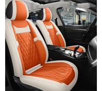 Funda Cuero Para Asiento Coche para Mitsubishi para Pajero para Lancer para Outlander xl 3 para Space for Star para Grandis para Carisma l200 Fundas para Asientos(Beige Orange Front)