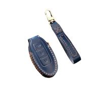 Funda Cuero para Llave Coche Protector Llavero Carcasa para Nissan para Patrol Y62 2021(Blue,3 Button)