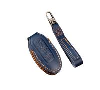 Funda Cuero para Llave Coche Protector Llavero Carcasa para Nissan para Patrol Y62 2021(Blue,4 Button)