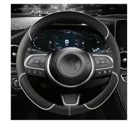 Funda Cuero Sintético para Volante De Coche 38 Cm 15" para Fiat para Tipo para Fullback para Strada para Toro Cubierta Volante Coche(White O)