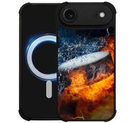 Funda DAIZAG para iPhone 17 Air [Compatible con Magsafe] Air-Guard Corners Funda suave a prueba de golpes para nios y hombres Regalo Ice Fire Ho