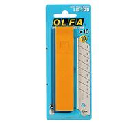 Olfa LB-10B Cuchillas Troceables Plateadas en Blister, 18 mm, 10 piezas