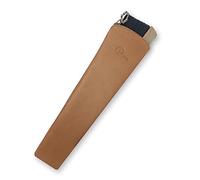 Funda de Abanico Piel autentica, Protector Porta Abanico, artesanía realizada a Mano, Protege y alarga la Vida de tu Abanico. (Camel)