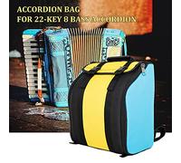 Funda de acordeón Mtlavishness para acordeón de 22 teclas y 8 bajos con correas ajustables, base de goma a prueba de golpes y acolchado suave. Estuche de transporte de tela Oxford.