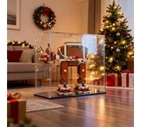 Funda de acrílico para Lego 4080 Gingerbread House Christmas Winter Series at-at Walker, caja a prueba de polvo, caja de almacenamiento, caja transparente, caja de visualización compatible con 40806