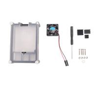Funda de acrílico transparente/transparente y negra para el Modelo 4 B, con ventilador de refrigeración 4B