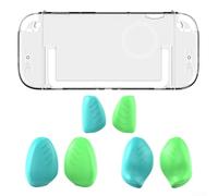 Funda de agarre reemplazable para Switch 2 PC Material (transparente + | La forma contorneada reduce la fatiga, ideal para largas sesiones, construcción de PC transparente, se adapta perfectamente