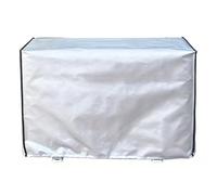 Funda de aire acondicionado para exteriores, cobertura completa, impermeable y resistente al sol, tela Oxford de PVC para todas las estaciones con hebilla de fijación (plata, 39 x 17 x 31.5 pulgadas)