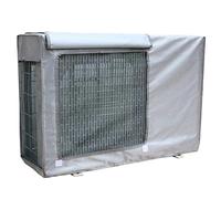 Funda de aire acondicionado para exteriores, tela universal de buey 600D, impermeable y protección UV, cubierta de bomba de calor, plata, 86 x 33 x 56 cm, resistente a la intemperie AC Protect