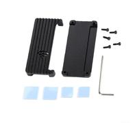 Funda de aleación de aluminio, cubierta protectora de disipador de calor para tablero Raspberry Pi con ventilador de refrigeración silencioso de 2 W, carcasa de disipación de calor para proyectos de