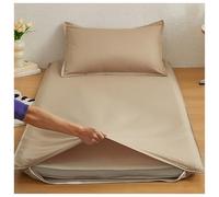 Funda De Algodón For Futón De Suelo, Funda Japonesa con Cremallera For Tamaños Individual, Matrimonial Y Queen, For Colchón De Suelo Japonés Tradicional, Tatami, Lavable(Camel,200x230cm/79x90in)