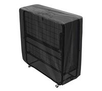 Funda de almacenamiento de cama plegada con instrucciones de, XL | Cobertura de almacenamiento con forma específica, exterior gris oscuro y negro, adecuada para garaje, trastero,