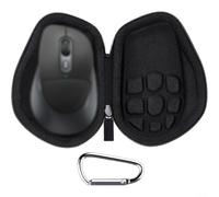 Funda de almacenamiento de piel sintética para mouse inalámbrico Logitech | Logitech M850L - Funda de ratón de poliuretano EVA, bolsa de viaje impermeable, 5.8 x 4.5 x 2.7 pulgadas, peso de 81 g