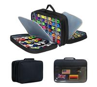 Funda de almacenamiento para 96 autos de juguete compatible con coches de juguete, funda de transporte Hot Wheels, funda de almacenamiento de coches Matchbox, funda de transporte para coches Hot