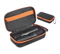 Funda de almacenamiento para micrófono, espuma para micrófono, funda rígida para micrófono, bolsa de viaje portátil de mano, organizador de viaje para receptor, baterías AA, cargador (solo funda)