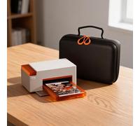 Funda de almacenamiento portátil de EVA rígida para impresora fotográfica Liene Amber M110, resistente al agua, bolsa de transporte de viaje con bolsillo de malla, 28 x 16 x 11 cm
