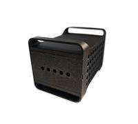 Funda de almacenamiento segura impresa en 3D para Samsung T9 SSD, funda de almacenamiento segura impresa en 3D con cubierta deslizante, rejillas de ventilación de refrigeración y ranura para cable