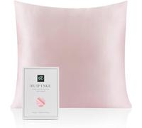 Funda de almohada 100 % de seda de 22 momme, certificada por Oeko-TEX®, beneficiosa para el cabello y la piel, antienvejecimiento y antiácaros, 40 x 40 cm (rosa)