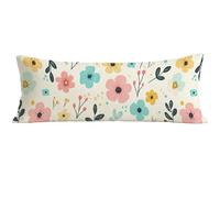 Funda de Almohada 140 cm Color Funda Almohada Larga 140 x 40 cm, Suave Terciopelo Fundas Cojines Cama, Flor Doble Cara Impresión Decoración Pillow Case para Embarazada Dormir Lado, Regalo O0-466