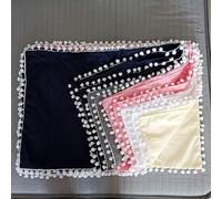 Funda de Almohada 2 Piezas Funda de Almohada con Borde de Bola de algodón Lavado para Pareja Fundas de Almohada para Dormir en casa 50x70cm-Rosa-50x70cm 2 Piezas