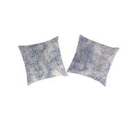 Funda de almohada (2) rahin azul/beige 65x65(2) cm