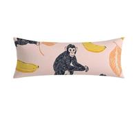 Funda de Almohada 20x60 cm rosa Rectangular Funda Almohada con Cremallera Invisible, Lino Cojines Sofa, Comodidad y Transpirable mono Fundas Cojines para Dormitorios para Todas Las Camas 0E-234