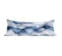 Funda de Almohada 30 x 90 cm Abstracto Protector Almohada 90 cm con Cremallera Invisible, Lino Durable y Transpirable Pillow Case Simple Impresión a Doble Cara para Cama, Sofá y Dormitorio dg-94