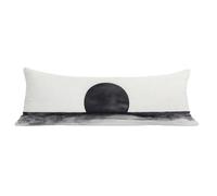 Funda de Almohada 30 x 90 cm Gris Protector Almohada 90 cm con Cremallera Invisible, Lino Durable y Transpirable Pillow Case Largas Moderno Impresión a Doble Cara para Cama, Sofá y Dormitorio dg-99
