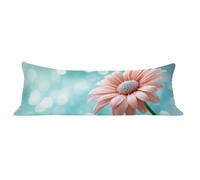 Funda de Almohada 30 x 90 cm Margarita Protector Almohada 90 cm con Cremallera Invisible, Terciopelo Suave y Transpirable Pillow Case Azul Impresión a Doble Cara para Cama, Sofá y Dormitorio dg-72