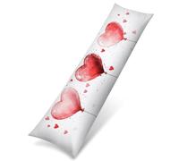 Funda de Almohada 35 x 105 cm en Terciopelo Suave, Funda Cojín Largo para Cama y Sofá, Impresión a Doble Cara Simple Fundas de Almohadas Decorativas con Cremallera Invisible, Amor (3), 1 Pieza f0-235
