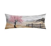 Funda de Almohada 35x105 cm rural Rectangular Funda Almohada con Cremallera Invisible, Lino Cojines Sofa, Súper Comodidad y Transpirable Árbol Fundas Cojines para Dormitorios Todas Las Camas 0E-895