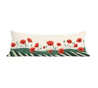 Funda de Almohada 40 x 110 cm Natural Protector Almohada 110 cm con Cremallera Invisible, Terciopelo Suave y Transpirable Pillow Case Flores Impresión a Doble Cara para Cama, Sofá y Dormitorio dg-58