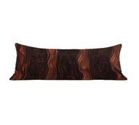 Funda de Almohada 40 x 110 cm Ocre Protector Almohada 110 cm con Cremallera Invisible, Terciopelo Suave y Transpirable Pillow Case Abstracto Impresión a Doble Cara para Cama, Sofá y Dormitorio dg-5