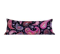 Funda de Almohada 40 x 110 cm Rosa Protector Almohada 110 cm con Cremallera Invisible, Terciopelo Suave y Transpirable Pillow Case Cortijo Impresión a Doble Cara para Cama, Sofá y Dormitorio dg-409