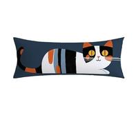 Funda de Almohada 40 x 120 cm animal Suave Terciopelo Cojines Sofa con Cremallera Invisible Funda Almohada gato Impresión a Doble Cara Fundas Cojín para Almohadas y Cojines, Decoracion Hogar 0E-214