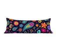 Funda de Almohada 40 x 120 cm Estilo campestre Protector Almohada 120 cm con Cremallera Invisible, Terciopelo Suave Pillow Case Vistoso Impresión a Doble Cara para Cama, Sofá y Dormitorio dg-402