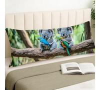 Funda de Almohada 40x120 Terciopelo Coala Cojines Loro Protector Almohada 90 y 180, Cubierta Rectangular de Cuerpo Fundas de Lujo Suave Transpirables Cojin Impermeable Largo Ropa de Cama 1 Ud, Cod1691